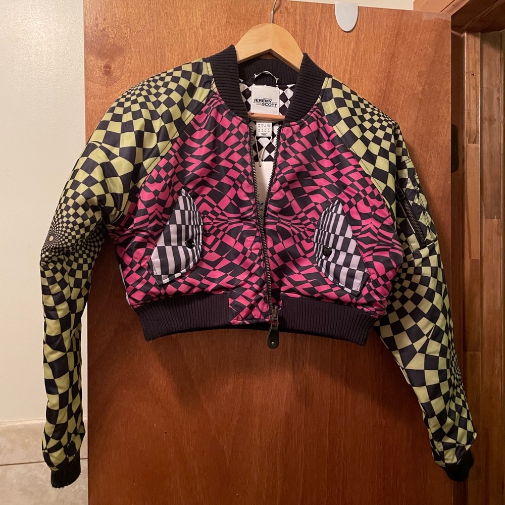 Jeremy Scott x Adidas reversible bomber jacket